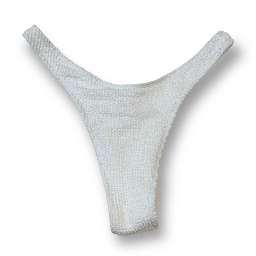 49. Shein White Thong Bikini Size Medium NWOT